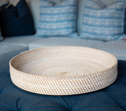 Hand Braided Rattan Tray (No Handles)